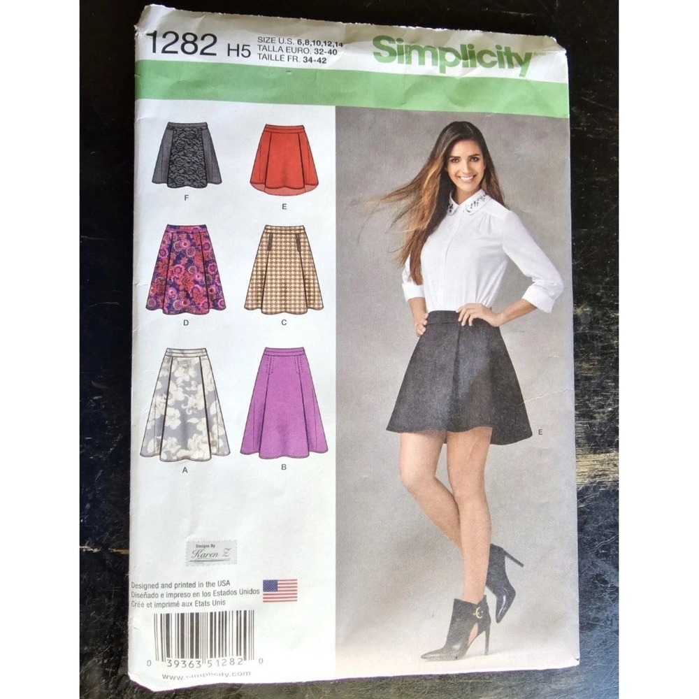 Simplicity 1282 Skirt Variations Pattern Misses Size 6-14 Cut Complete